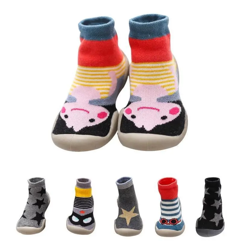 

New For 1-6 Years Old Kid Rubber Soled Socks Children's Socks Indoor Baby Boy Footwear Infant Toddler Girl Shoes