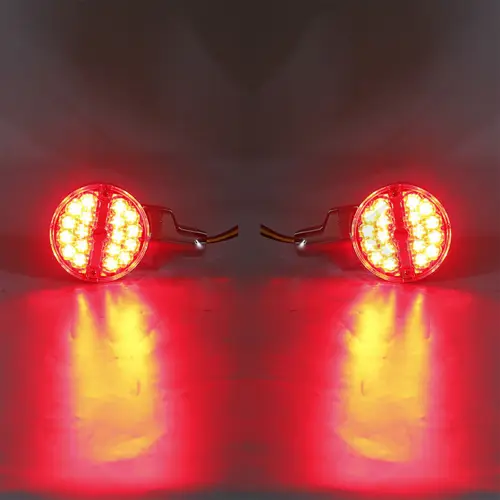 Imagen 2 del producto Luz de señal de giro plana LED para motocicleta, Harley Touring Electra Glide Road King, FLHR, FLHTC 2001-2017, FLSTC