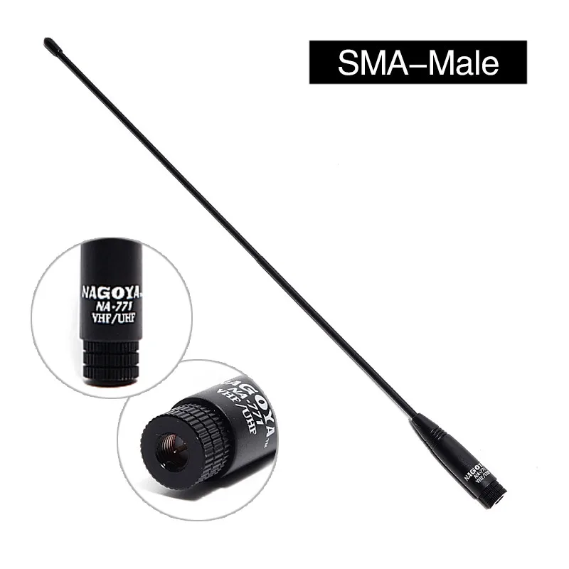 ABBREE AR-771 SMA-Male Dual Band VHF/UHF 144/430MHz Soft Antenna NA771 For Yaesu TYT TH-UV8000D WOUXUN Walkie Talkie NA 771