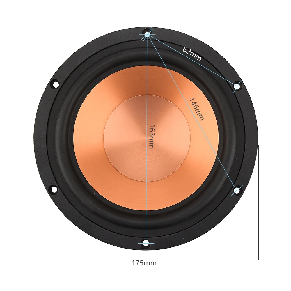 Imagem -04 - Aiyima-woofers Midrange Hifi Sound Speaker Bass Altifalante Alumínio Altifalante Música Faça Você Mesmo Speakers para Estante Ohm Ohm 100w 65