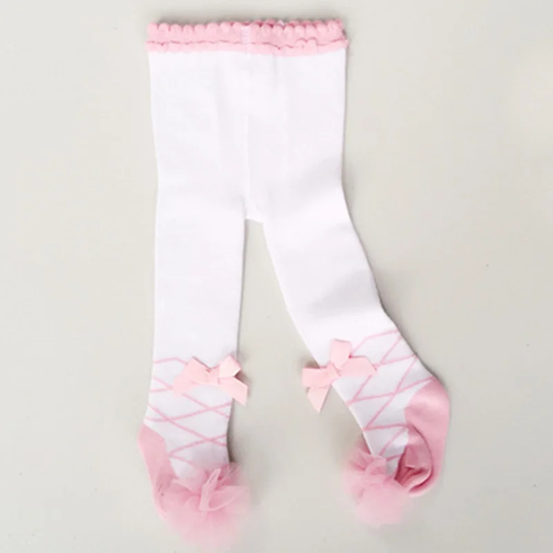 

Baby Princess Tights Bow Yarn Lace Newborn Girls Stocking Toddler Infant Pantyhose Pink Ballet Girls Tights