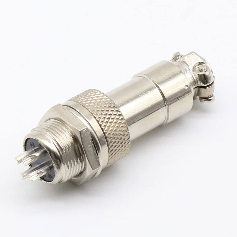 1pcs GX12 4 Pin Male & Female 12mm Wire Panel Connector Aviation Plug L90 GX12 Circular Connector Socket Plug