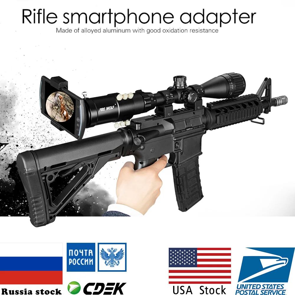 

FIRE WOLF Rifle Scope Smartphone System Adapter For Hunting Ak 47 Phone Camera To Talke Photos With Picatinny Mount