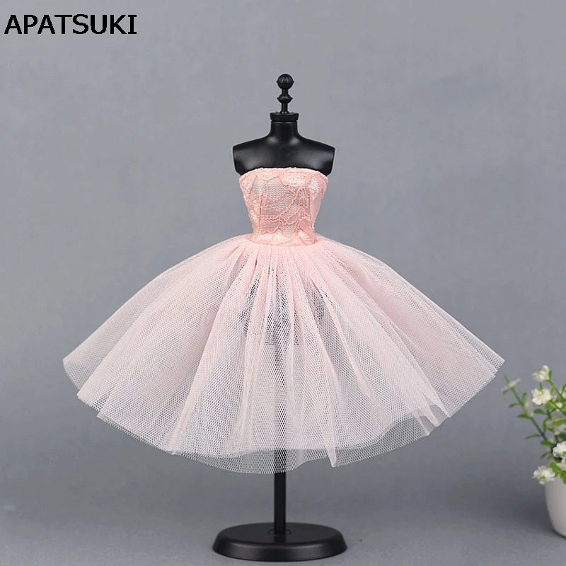 Vestido de Ballet rosa para muñeca Barbie, Vestidos de Noche de una pieza, ropa para muñecas Barbie, accesorios para casa de muñecas BJD 1/6