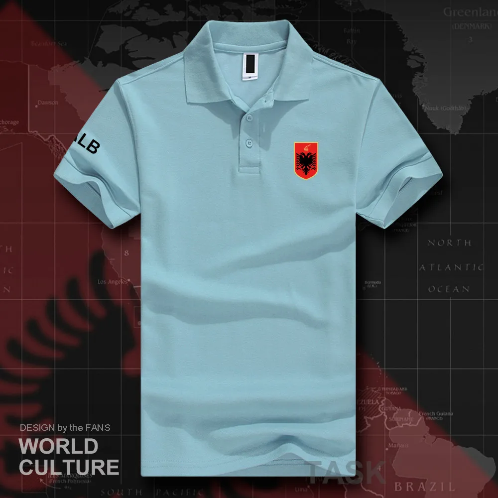 Republic of Albania ALB Albanian polo shirts men short sleeve brands printed for country 2018 cotton nation team flag casual 20