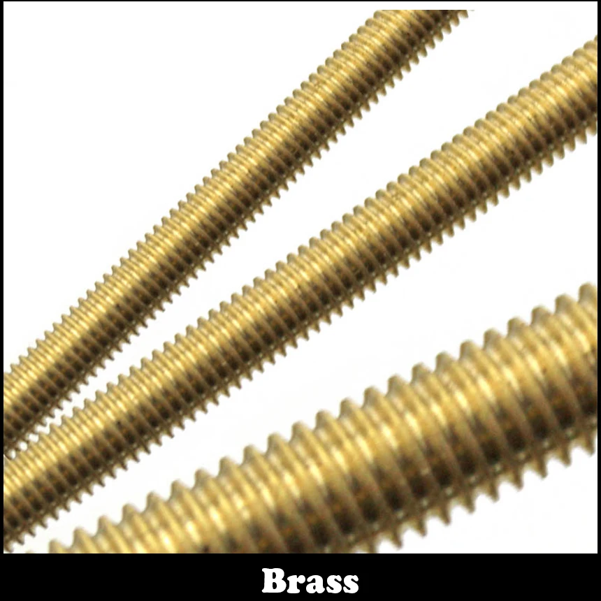 M5 M12 M14 M5*250 M5x250 M12*250 M12x250 M14*250 M14x250 250mm Long Brass Metric Bolt Full Thread Shaft Rod Bar Stud