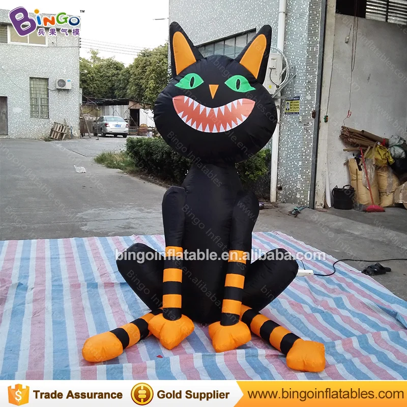 Free Shipping Giant 2M Halloween Inflatable Black Cat / Inflatable Lucky Cat Decoration for Halloween Party Toys