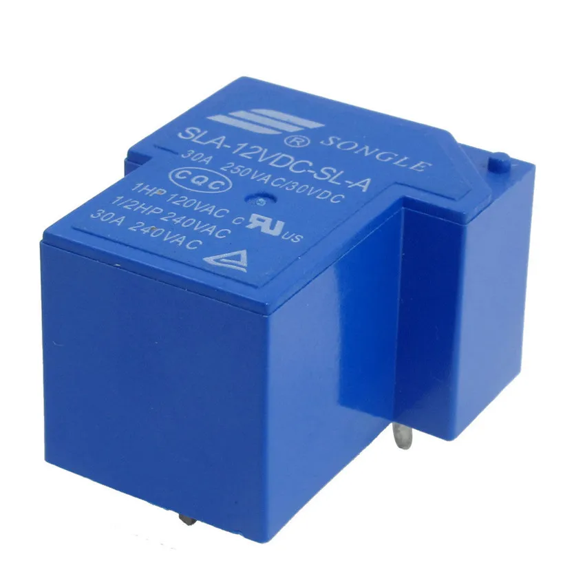 10pcs SLA-12VDC-SL-A DC 12V Coil 30A 250V AC/30V DC 4 Pin PCB Type Power Relay