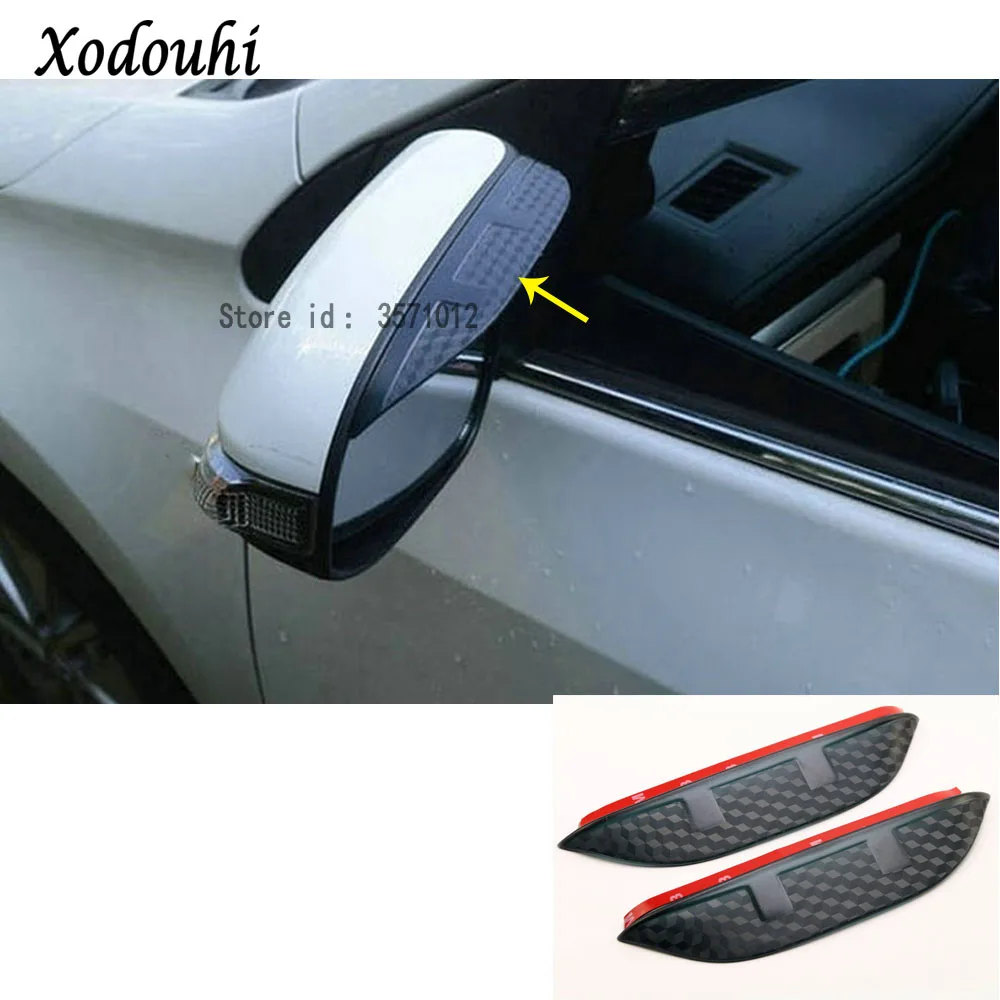 For Renault Captur Kaptur 2015 2016 2017 2018 2019 Stick Rear View Glass Mirror Trim Rain Eyebrow Shield Sun Visor Shade Frame