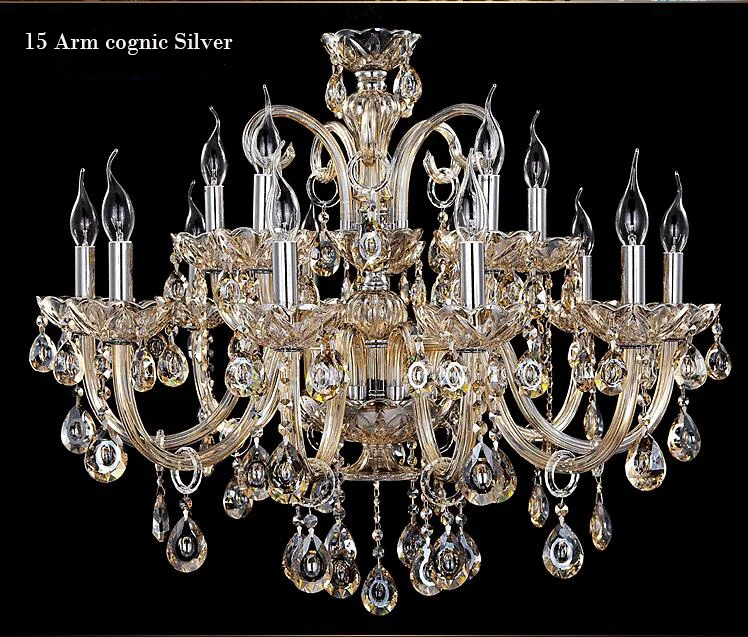 New Modern Big Lustres Chandelier 100% K9 Crystal Luxury Large Home Decoration Gold/Cognic/Clear Lighting Fixture