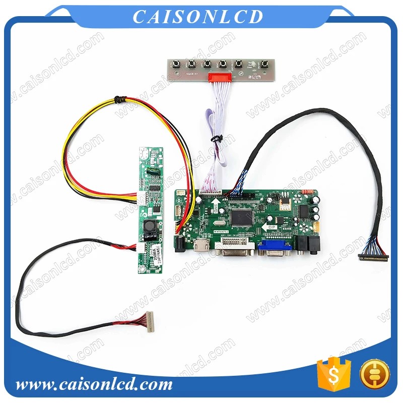 

Free Shipping LCD LVDS Controller board with DVI VGA for 6.5" 1024X768 LCD TFT Panel: NL10276BC13-01C