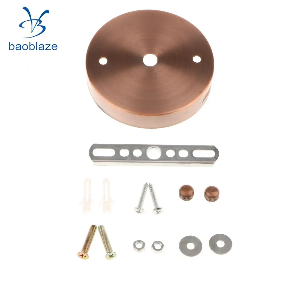 Ceiling Lamp Plate Kit Pointed Base Disc Pendant Light Accessories 100mmx15mm with Screws, Easy to DIY assembly