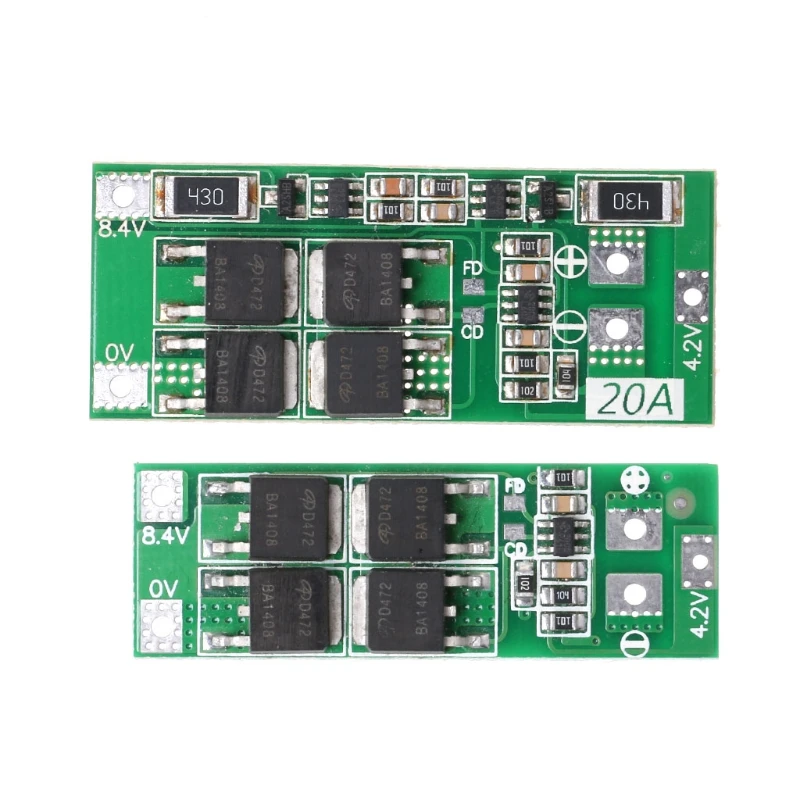 2S 20A 7.4V 8.4V Li-ion Lithium Battery 18650 Charger PCB BMS Protection Board