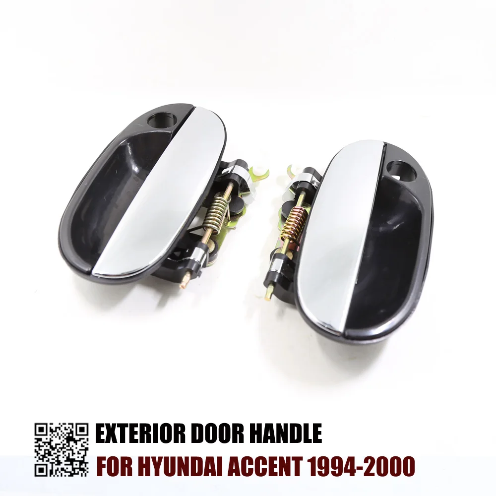 CHROME TYPE 2PCS ONE PAIR FRONT OR REAR  EXTERIOR  DOOR HANDLE FOR HYUNDAI ACCENT 1994-2000 1994 1995 1996 1997 1998 1999 2000