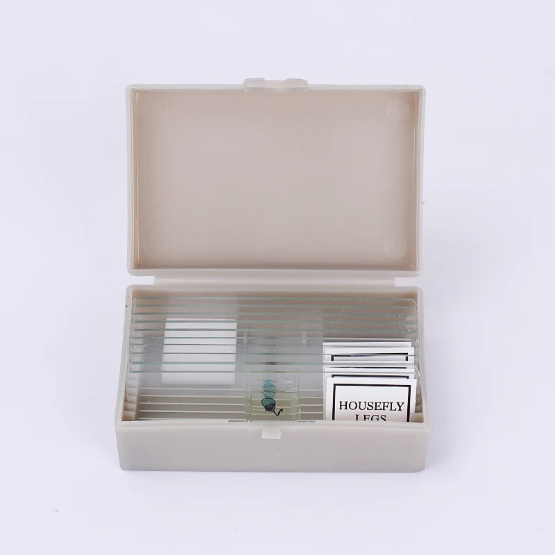 10 teile/schachtel Scheiben (5 stücke Blank und 5 stücke Vorbereitet) mit 10 stücke Abdeckung Glas Rutscht Wissenschaft Biologische mikroskop Scheiben für Studenten