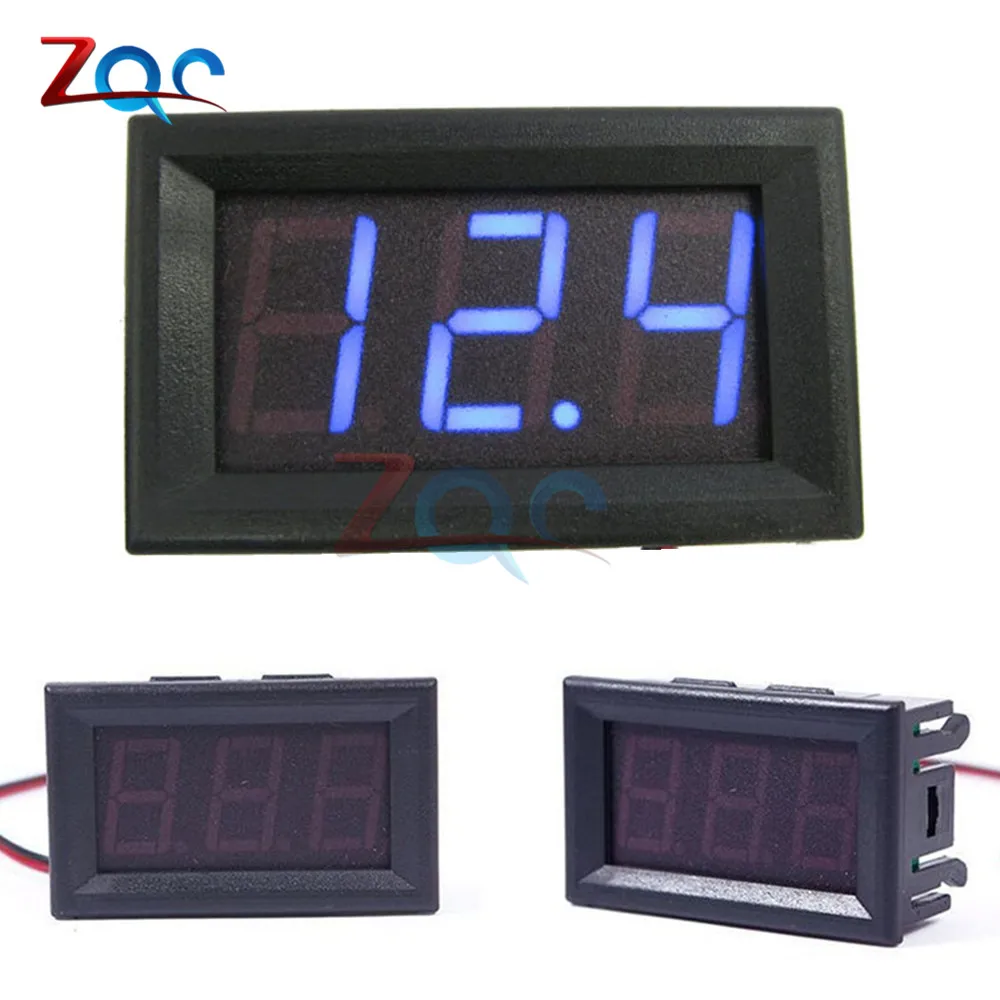 Mini LED Digital Display Voltmeter Detector DC 0-30V / DC 4.5 -30V / AC 70 -500V Voltage Monitor Tester Gauge for Motorcycle Car