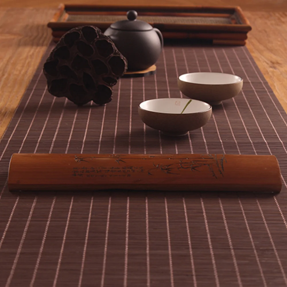 RAYUAN Bamboo Table Runner Placemat Tea Mats Table Placemat Pad Ceiling Decor Home Cafe Restaurant Decoration