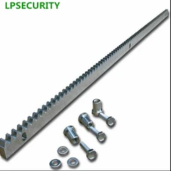 LPSECURITY 6pcs per lot outdoor use automatic sliding gate opener galvanized steel tooth rack rails 6m totally, more than 19ft