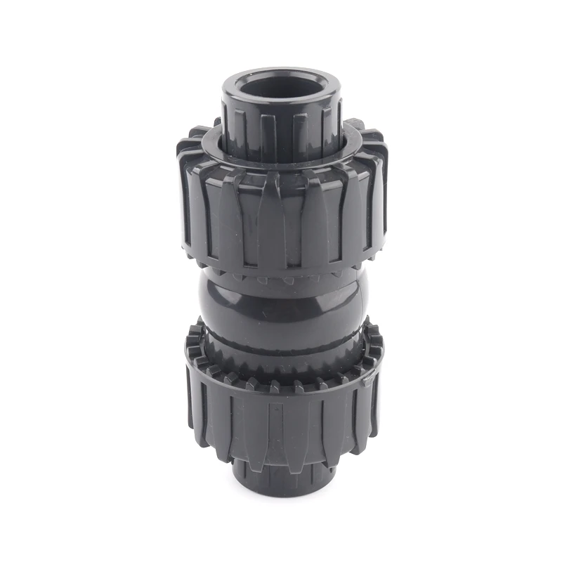 20~63mm Hi-Quality UPVC Check Valve Double Union Non-return Value Preventing Back Flow Water Pipe Valve Connectors