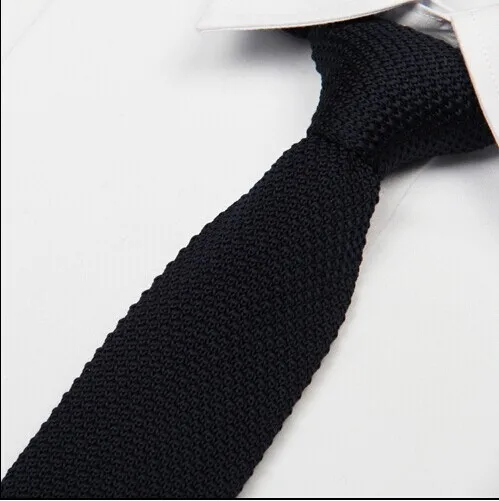 Orange 5.5 cm knit tie skinny knitted necktie narrow slim gravatas mens wool ties knitting tape yarn designers