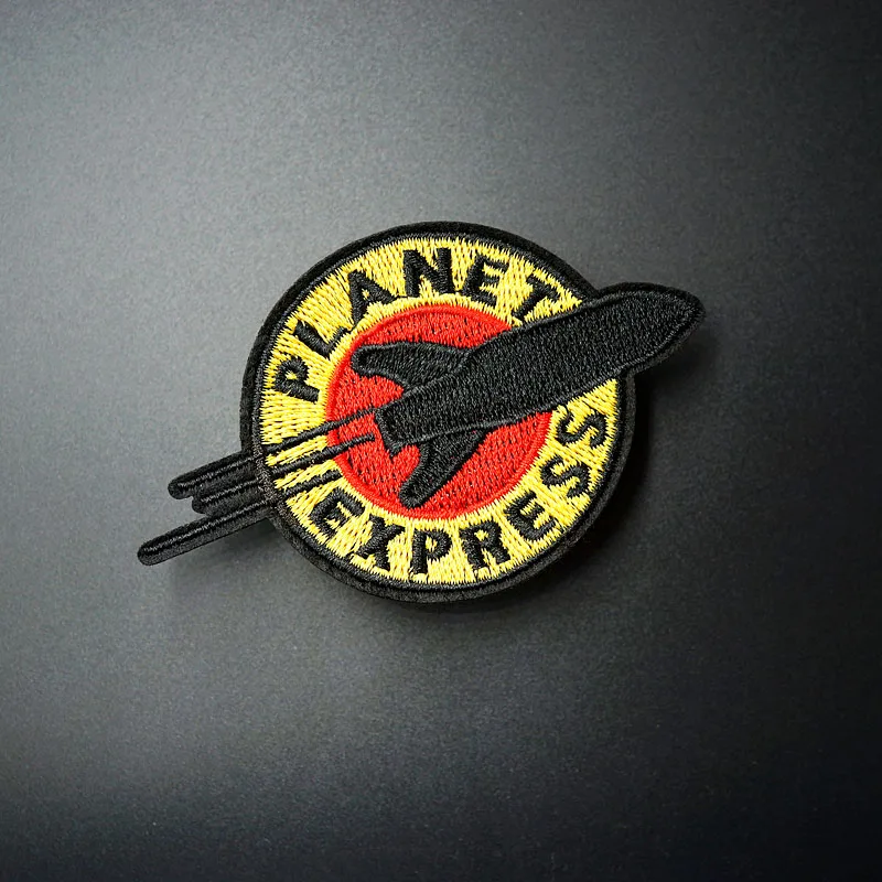 Rocket Size: 5.4x9.0cm Iron On Patches Sewing Embroidered Applique for Jacket Clothes Stickers Badge DIY Apparel Accessories