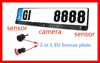 

EU license plate car camera parking to work with DVD monitor 2 sensor camera HD car parking system for cars, camera assist