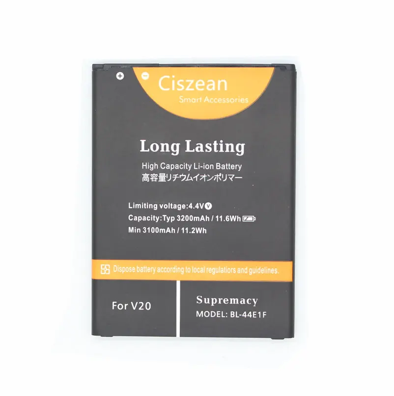 Ciszean 1x 3200mAh BL-44E1F / BL44E1F Replacement battery For LG V20 Stylo 3 H990 F800 VS995 US996 LS995 LS997 H990DS H910 H918