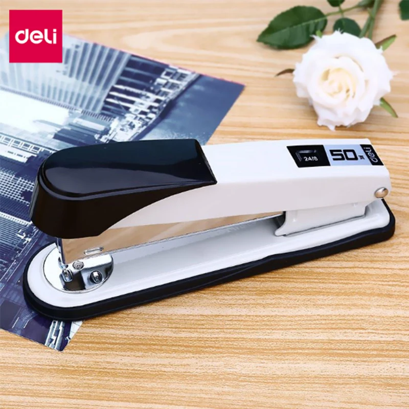 MIRUI New Creative Simple Metal multi-function Stapler Solid color large size for 50 sheets office school Supplies paper bind