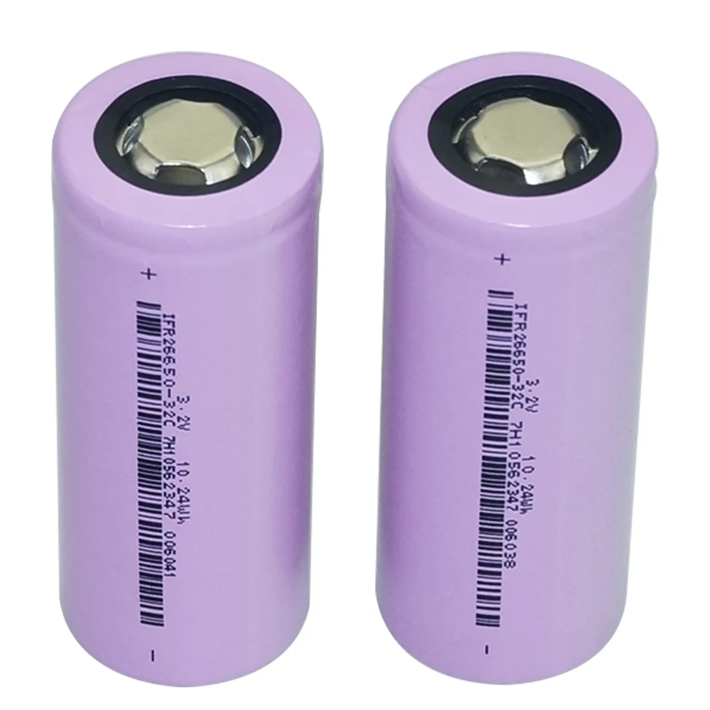 Batteria ricaricabile LiFePo4 3,2V/11.24Wh 3200mAh batteria ricaricabile (26650 Flat Top con certificazione UN Und UL