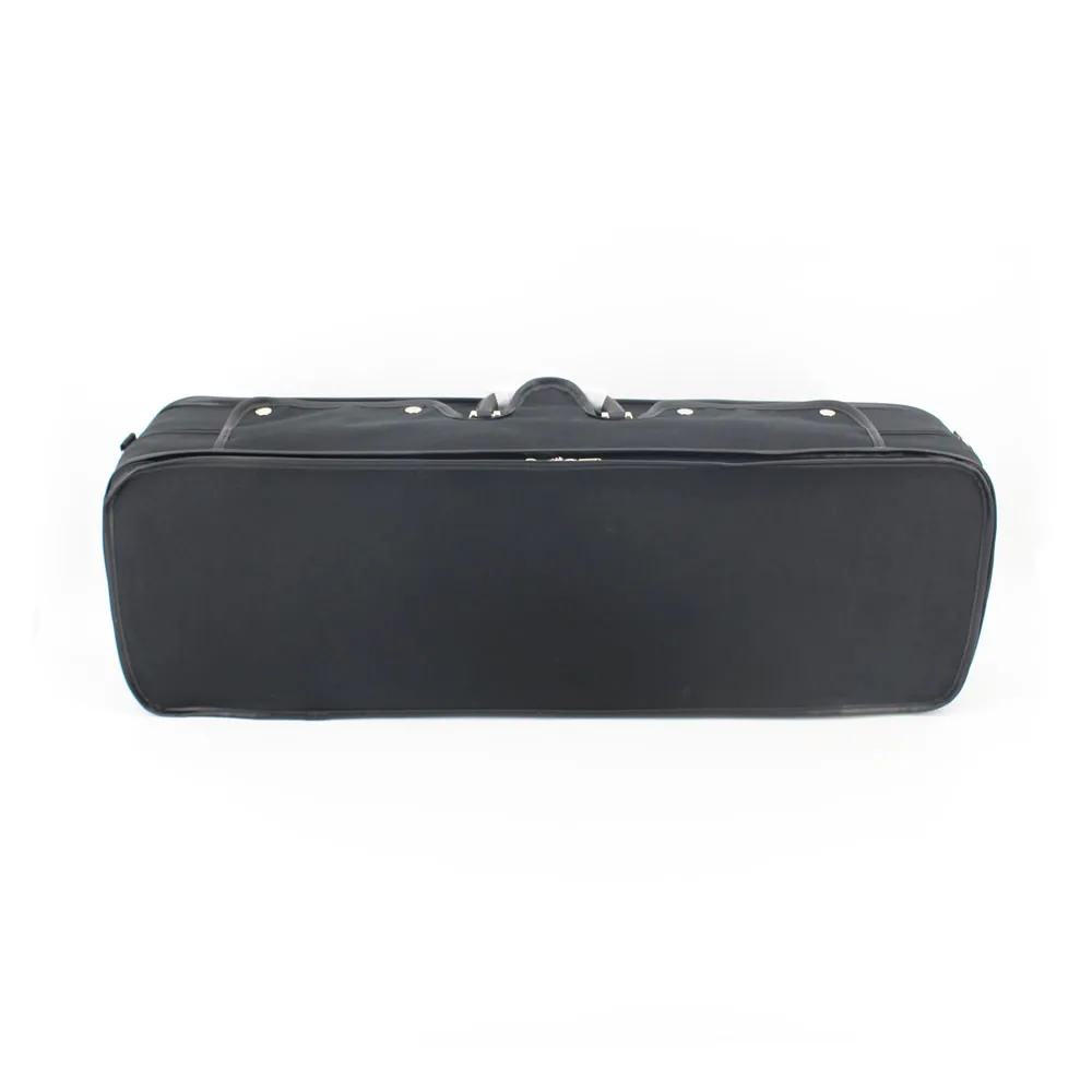 High Quality Black Oxford Fabric Foamed Rectangle Violin Case Extra Storage Bag with Hygrometer Belt for 4/4 Violin