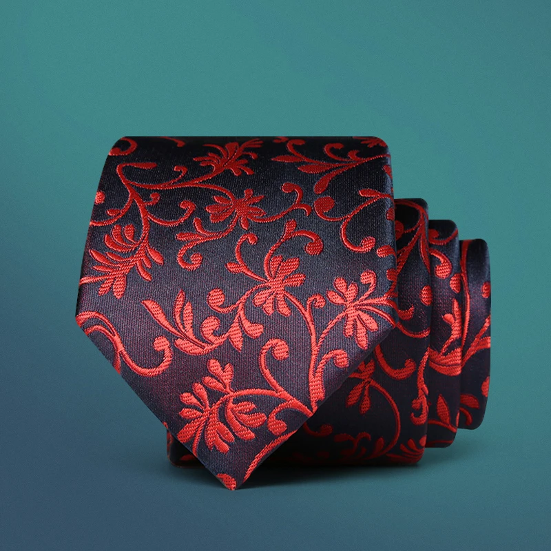 High Quality Sale Formal Commercial Wedding Red Floral Male Marriage For Men Business Classic Man Neck Ties With Gift Box