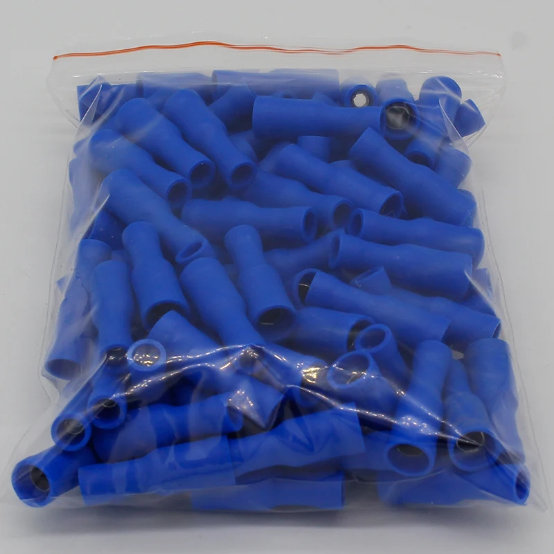 FRD2-156 FRD2.5-156 100PCS Bullet Shaped Female Insulating Joint Wire Connector Electrical Crimp Terminal AWG16-14 FRD