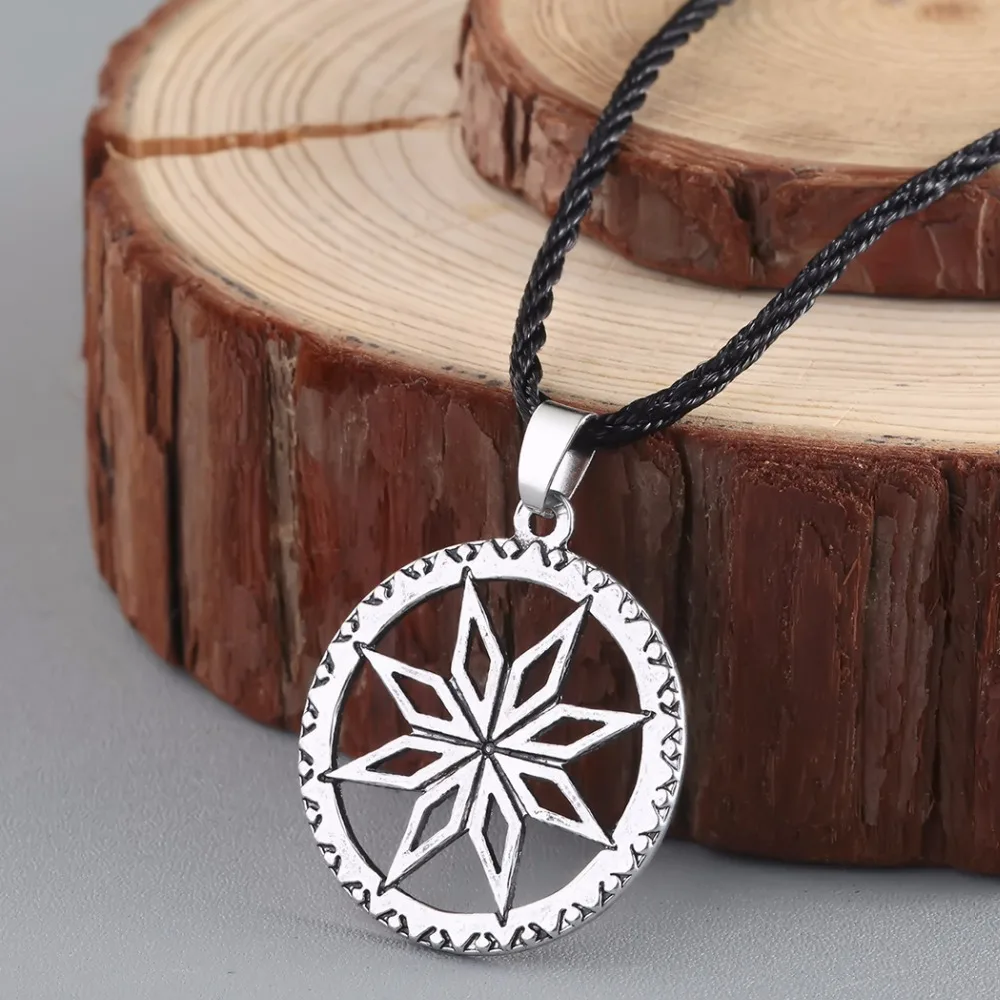 Cxwind Alatyr In The Circle Necklace Pendant Ethnic Jewelry Viking Pendants Magic Amulet Protection Slavic Symbols Jewelry