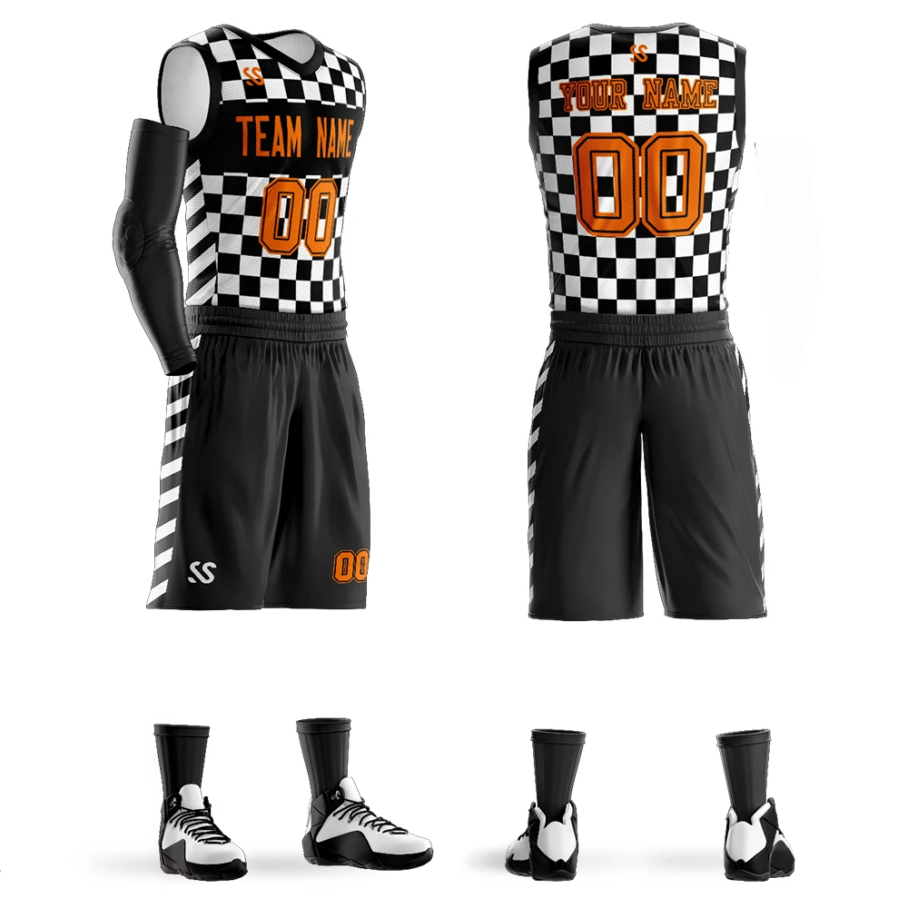 Customized team mens youth basketball set jerseys design shirts quick dry sport wear