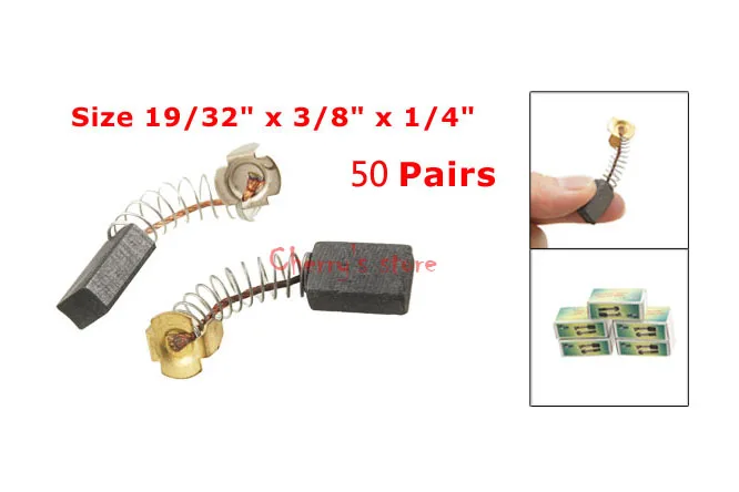 

Best Promotion Wholesale Price 50 Pairs15mm x 10mm x 6mm Motor Carbon Brushes for Power Tool