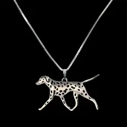 Hot Selling Alloy Cutout Dog Pendant Necklaces Lovers' Dalmatian Movement Necklaces For Women Drop Shipping