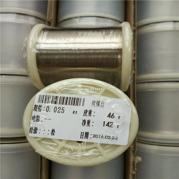 nickel wire 0.025mm purity 99.99%   1kg sample , free shipping