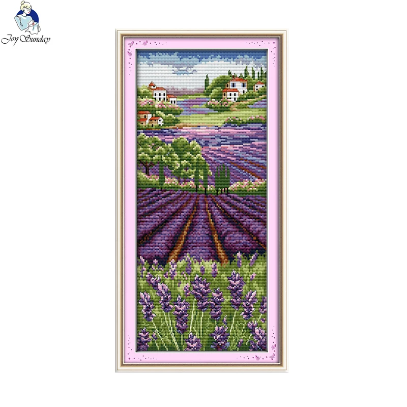 Lavender Champaign Aida Cross Stitch kit 14ct 11ct Counted Printed Canvas Stitches Embroidery Handmade Accessories Needlework