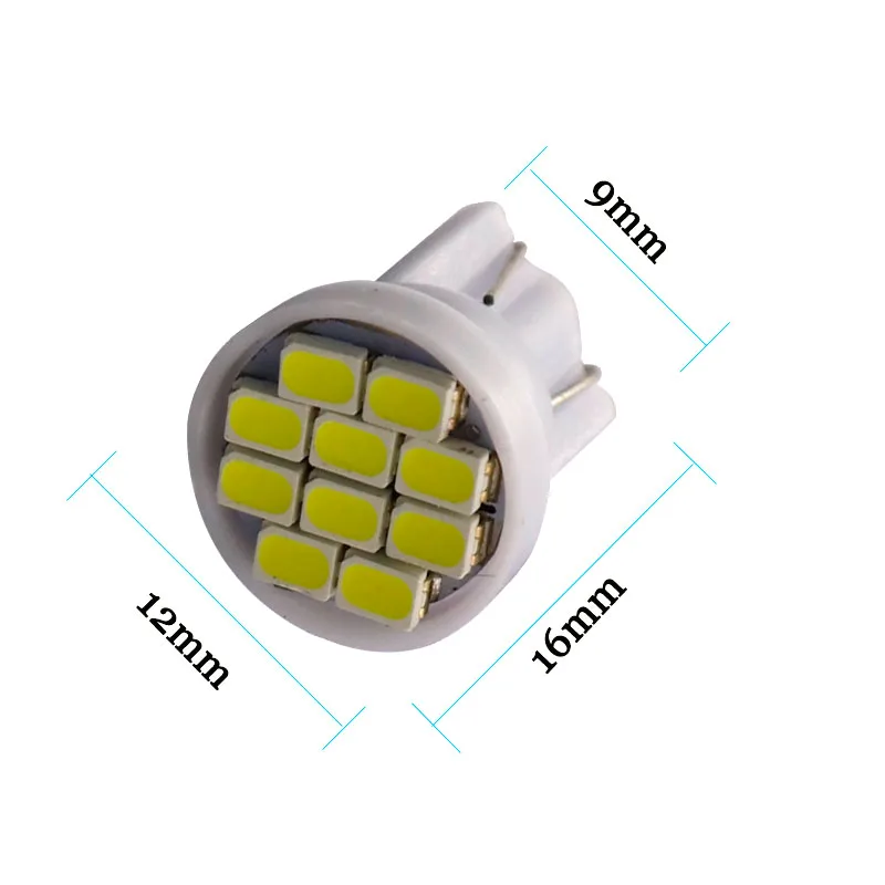 300pcs T10 194 168 10 SMD 1206 truck led 3020 Light Bulb Indoor Door Lights reading Instrument Bulb Indicator Light 24V