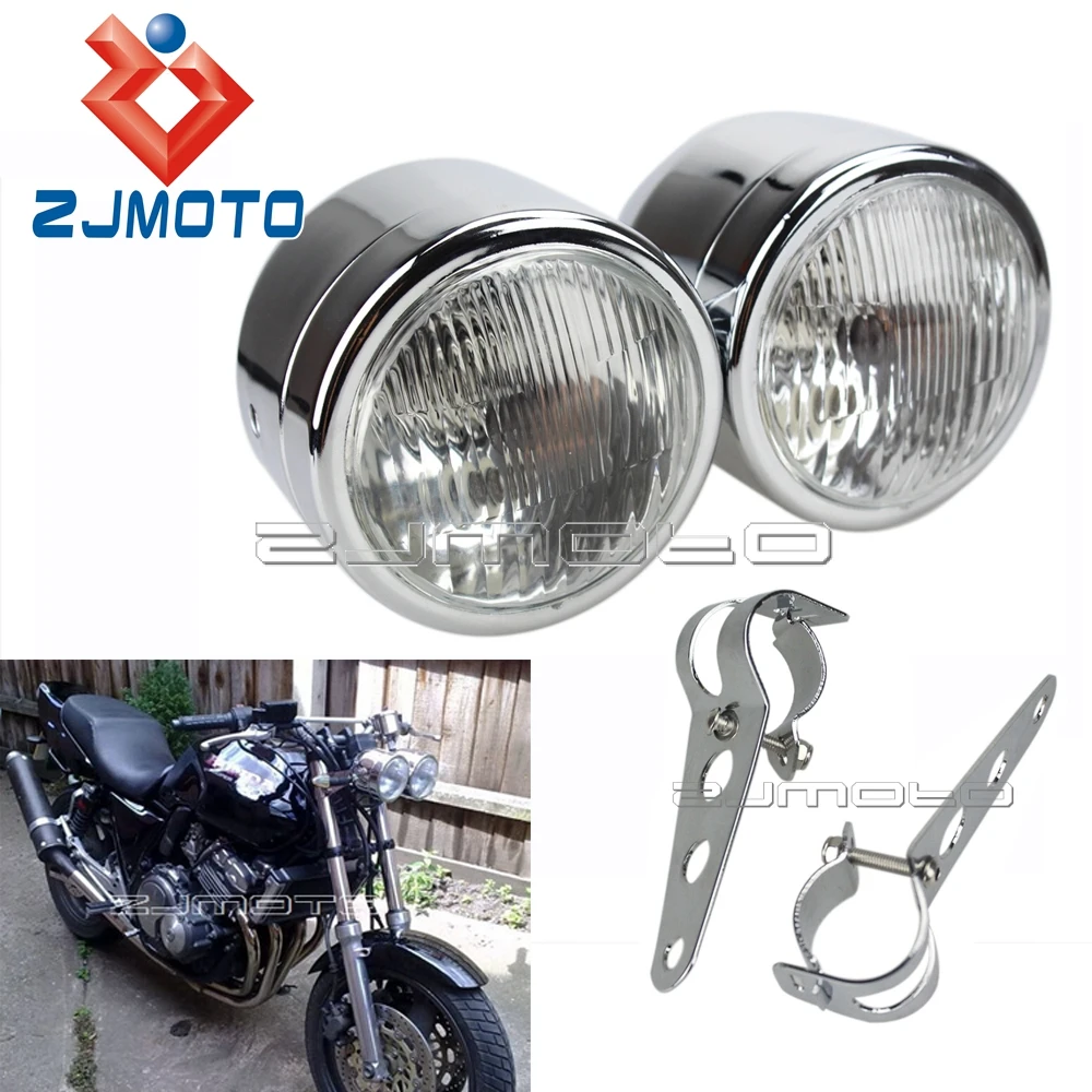 

Motorcycle Twin Headlight Motorcycle Custom Headlamp For Bagger ST Chopper Softail Pro Street Wide Glide FXSB FXDWG Head Light