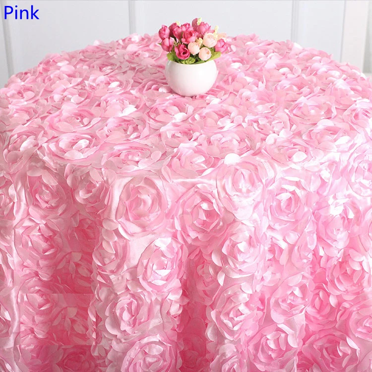 Hochzeit Tischdecke Abdeckung Sticken Rosette Rose Blume Hotel Bankett Geburtstag Party Dekoration Schönes Design Verwendung – Detail 12