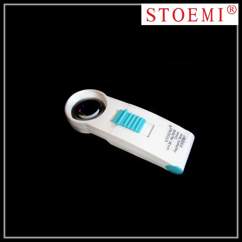 STOEMI 14X 7816 High Quality Handheld LED Lamp Lighting Magnifier Aspheric Lens Optical Tool for Reading Repairing  Jewelry