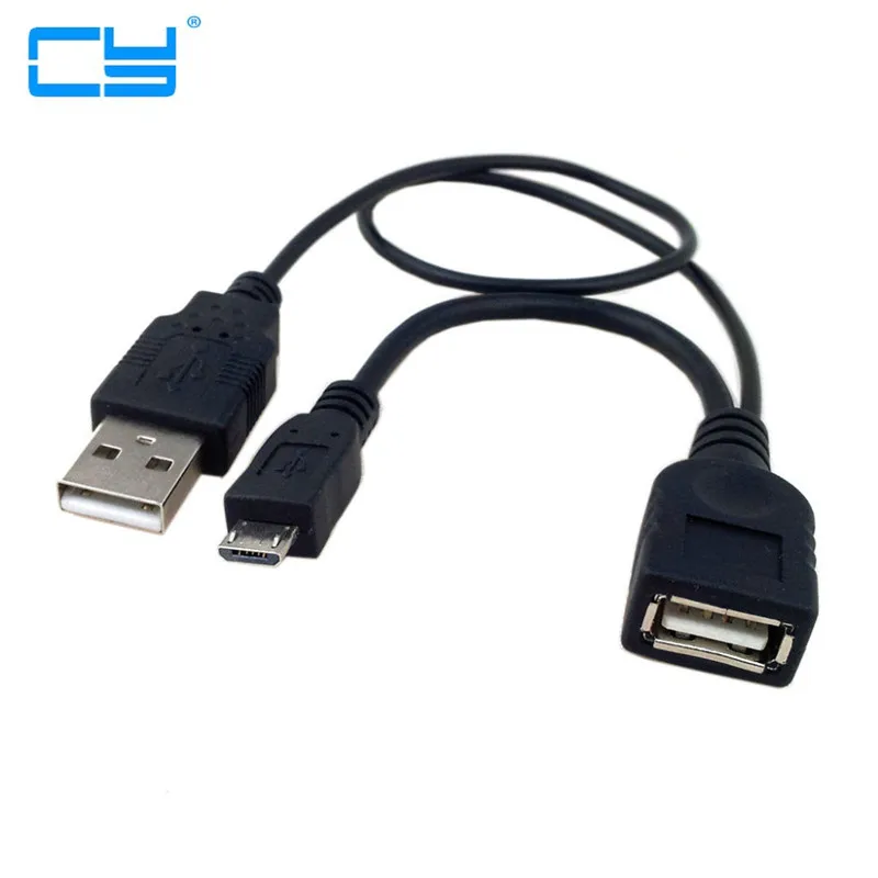 Micro USB Host OTG Cable adapter With USB power for s4 i9500 google nexus 7 S2 i9100 S3 i9300 i9220 note 2 XOOM N7100