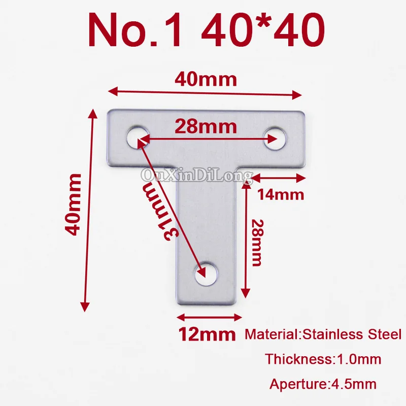 HOT 20PCS Stainless Steel Angle Corner Brackets T shape Furniture Frame Board Support Shelf Connectors Repairs Fittings