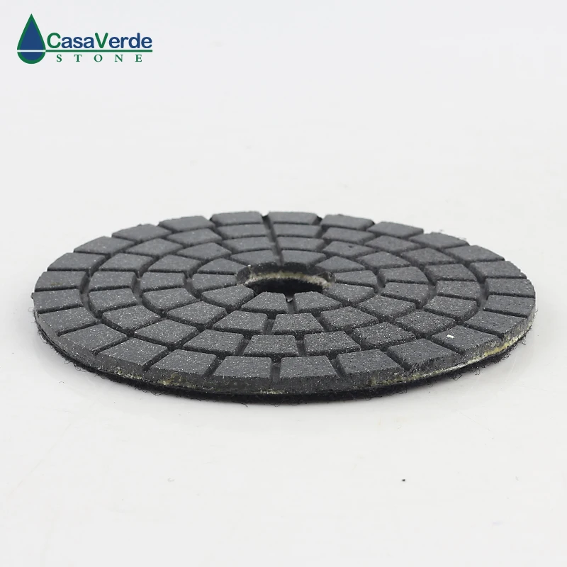 4 inch premium quality diamond black buff pads for stone