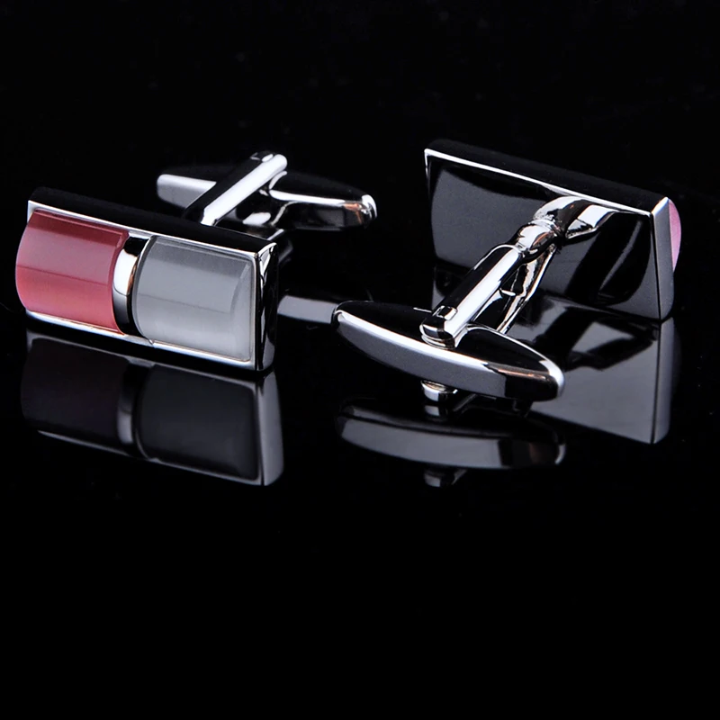 Kflk Jewelry Shirt Cufflink For Mens Brand Pink Cuff Link Wholesale Button Male High Quality Luxury Wedding Groom guests