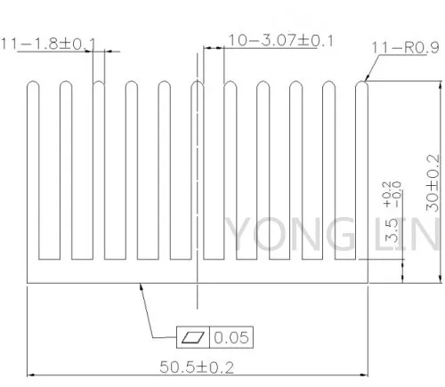 1piece aluminum heatsink 50*30-140mm/ IC heat sink/LED heat sink/Aluminum profiles/PCB heat sink