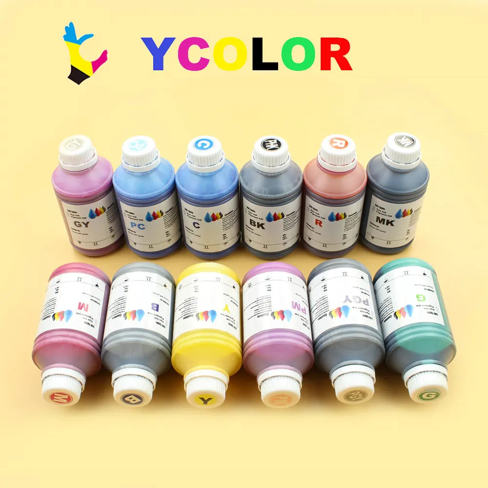 

12 color/lot 500ML/Bottle Color vivid Dye ink for Canon IPF 8100 8110 9100 9110 printer