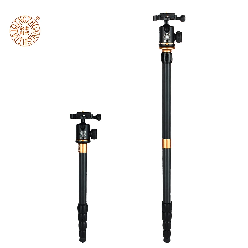 NEW QZSD Q990C chuyên nghiệp sợi carbon chân máy monopod bóng Head Kit cho DSLR Camera/Portable du lịch tripod máy ảnh đứng