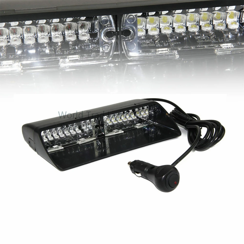 Warning Lamp 16LEDs High Power 18 Flashing Mode Home Strobe Light Auto Warn Light Emergency Light Blue/Yellow/White wholesale